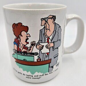 Vintage Herman Coffee Mug Cup Newspaper Comic Jim Unger Contenova Japan Read